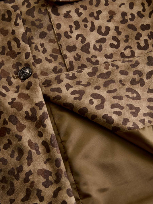 Chaqueta Ante Estampado Leopardo Vintage