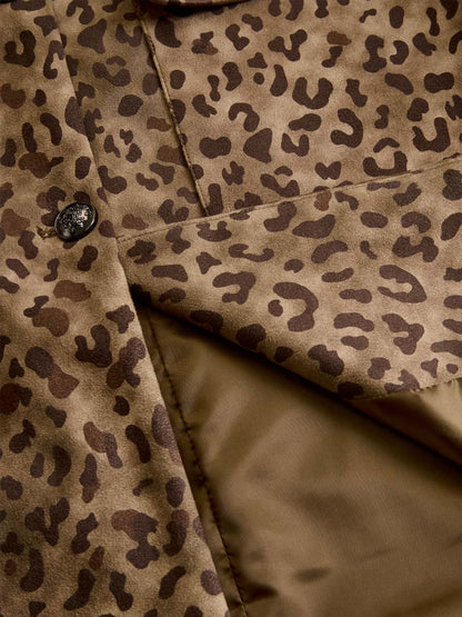 Chaqueta Ante Estampado Leopardo Vintage