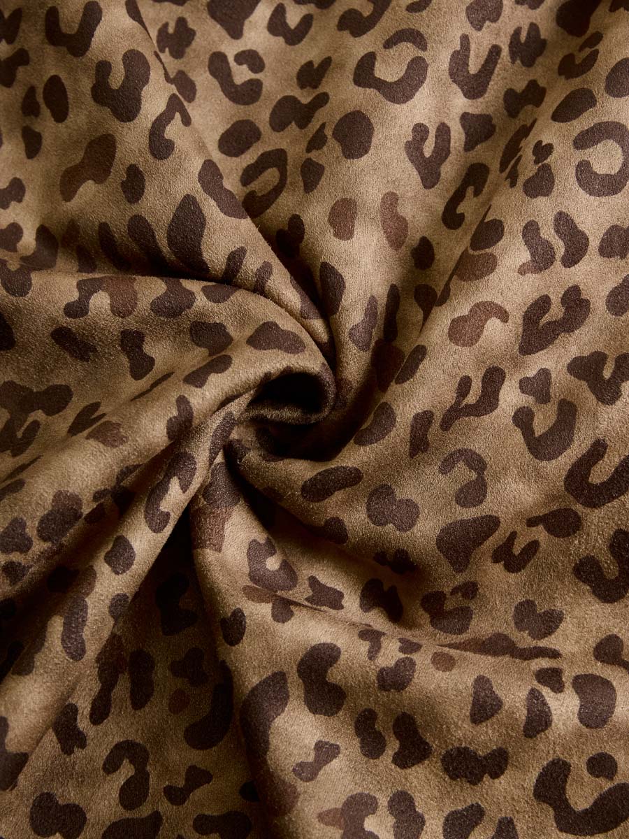 Chaqueta Ante Estampado Leopardo Vintage