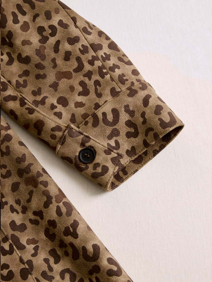 Chaqueta Ante Estampado Leopardo Vintage