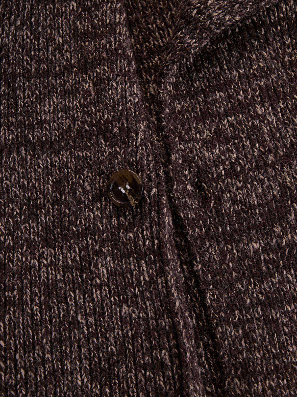 Chaqueta Punto Marrón Cremallera Asimétrica