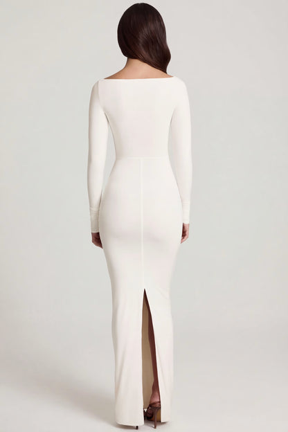 Vestido Celestia drapeado – Lujo silencioso