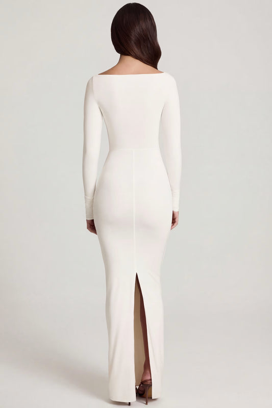 Vestido Celestia drapeado – Lujo silencioso