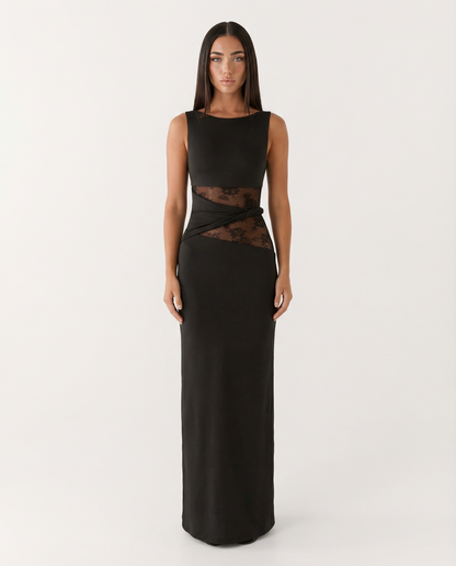 Vestido Lace Illusion Maxi