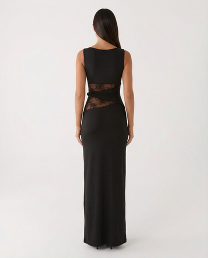 Vestido Lace Illusion Maxi