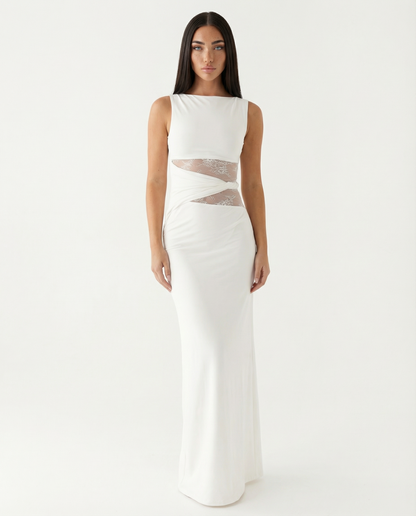 Vestido Lace Illusion Maxi