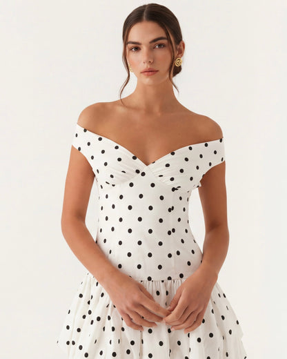 Vestido Sweetheart Polka