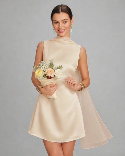 Vestido Mini Azul Celine
